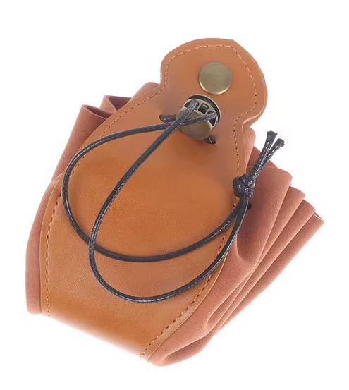 Bourse a dés / Tapis de dés en simili cuir & daim 2 en 1