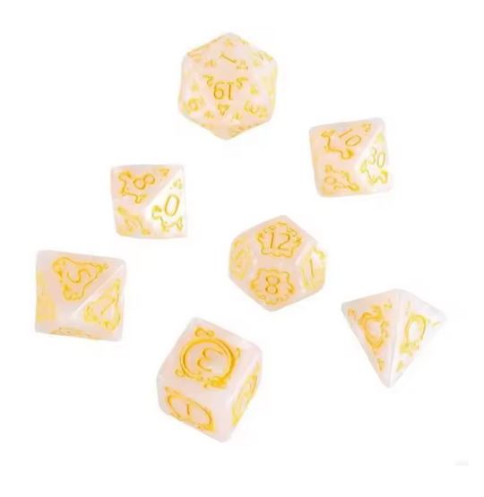 Set de 7 dés gravés pour jeu de plateau