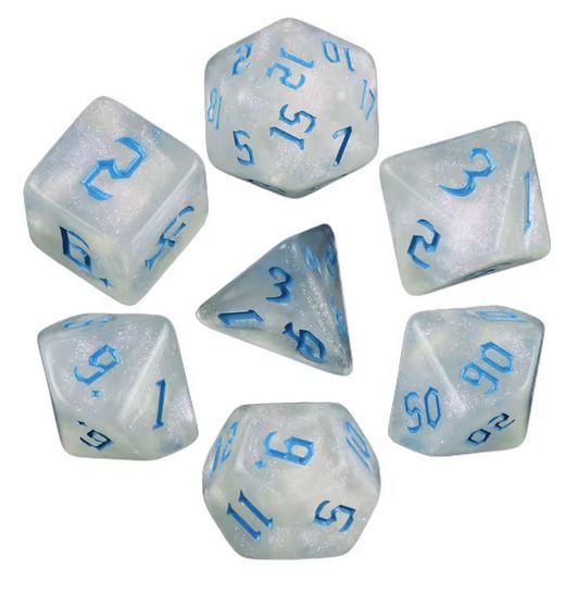 Set de 7 dés " Transluscent" pour jeu de plateau