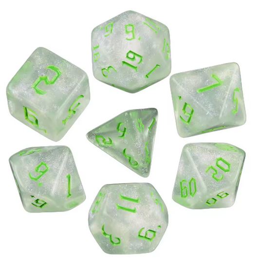 Set de 7 dés " Transluscent" pour jeu de plateau