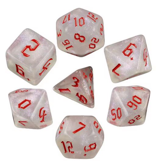 Set de 7 dés " Transluscent" pour jeu de plateau