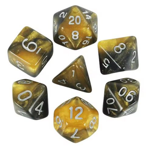 Set de 7 dés " Gasoline" pour jeu de plateau