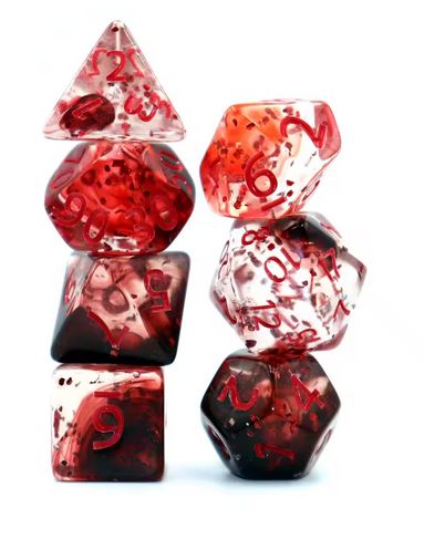 Set de 7 dés " Infected  " pour jeu de plateau