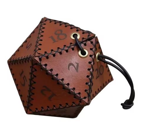 Sac/ bourse en forme de dé pour dés